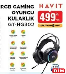 HAVİT GT-HG902 RGB GAMİNG OYUNCU KULAKLIK